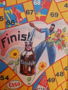 Esso Brettspiel 1930 Essolube Motor Oil mit Spielfiguren (5141)